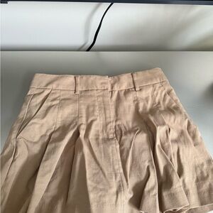 Tan Pleated Skort